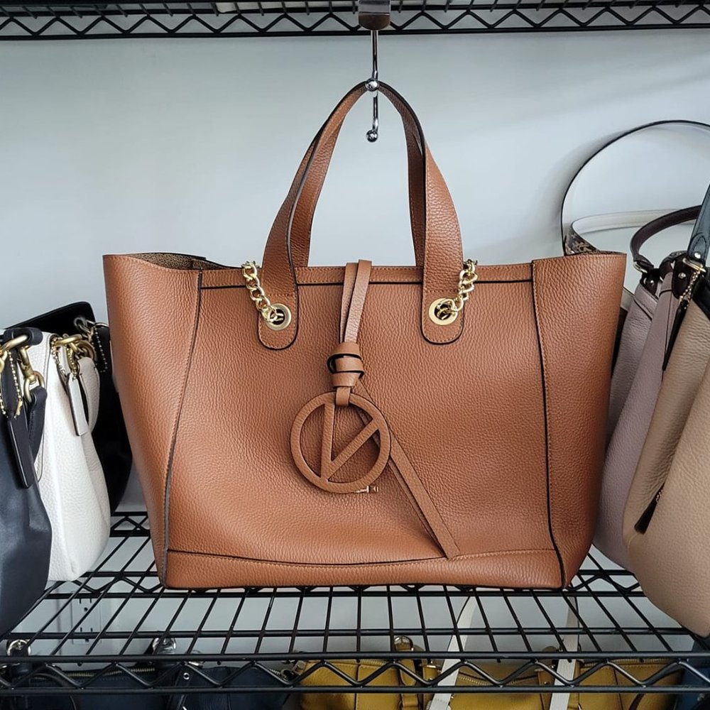 (SOLD) $459 *NEW* Valentino by Mario Valentino Leather Tote - Picture 14 of 15